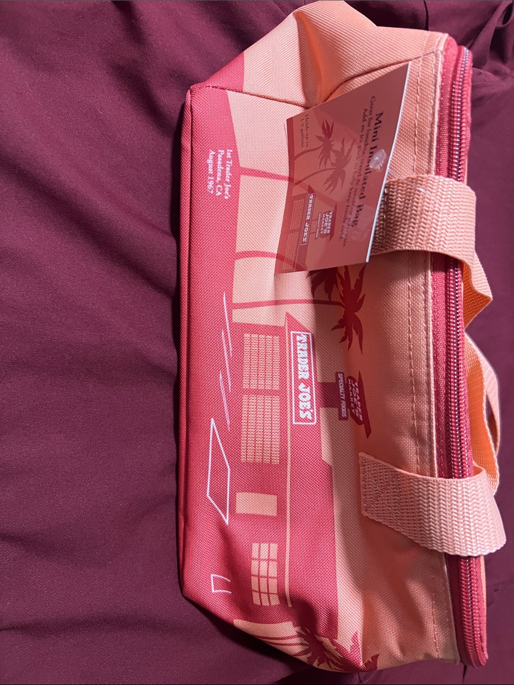 Trader Joe's Pink Gradient Lunch Tote